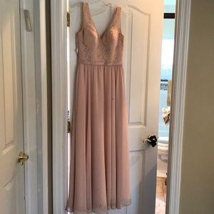 Gown nude lace chiffon. Worn once